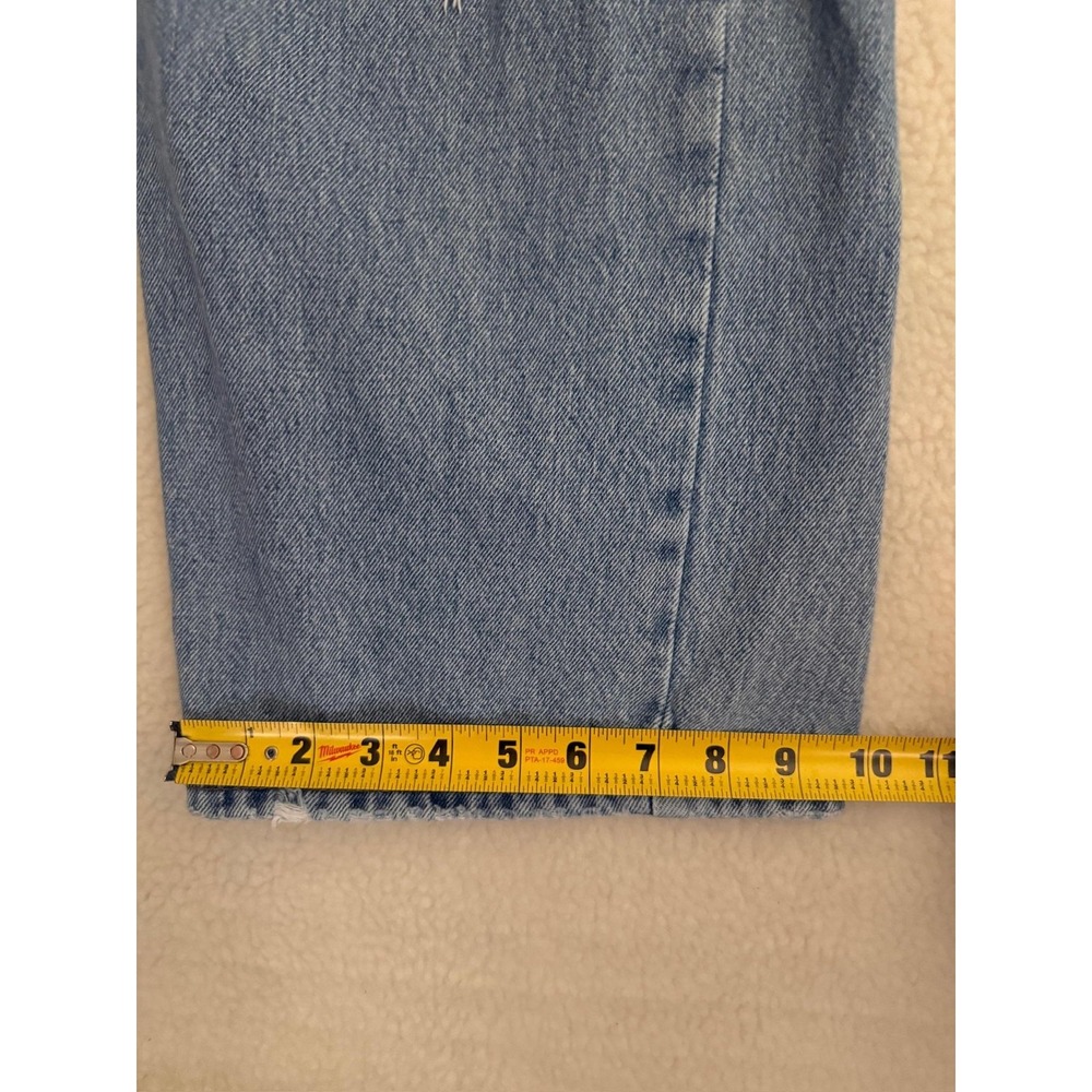 Levis Superlow Straight Jeans Womens 28 Blue Light Wash Low Rise Distressed - Picture 12 of 13